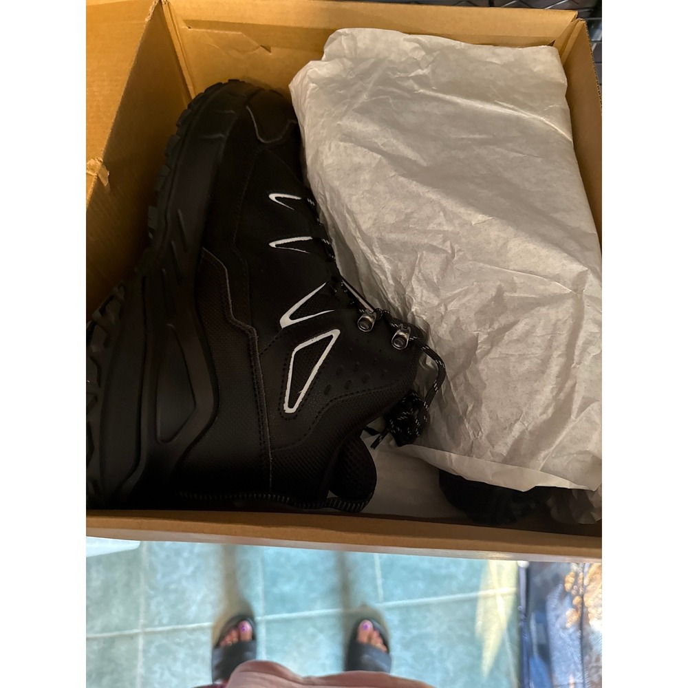 FitVille Rugged Core Hiking Boots Mens 11.5EW Black Wide Toe Trail Shoes NEW - Picture 5 of 6